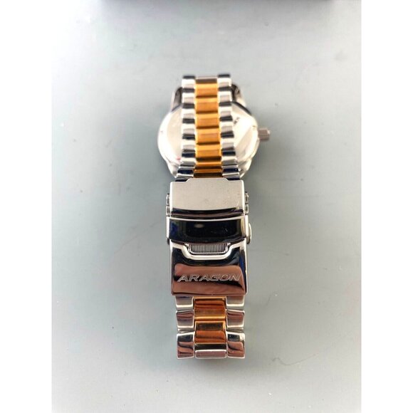 New Aragon Ladies Watch StarHalo Ronda 762 Silver Gold Tone Swarovski Crystals - Picture 5 of 9